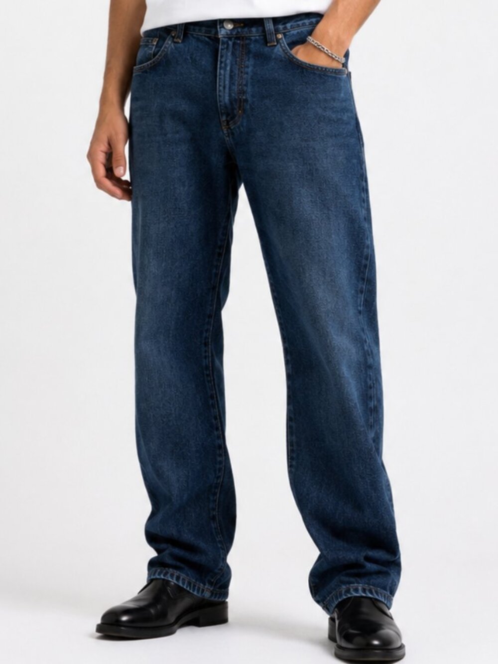 CALVIN KLEIN Relaxed Straight Denim Blue Jeans 30 32